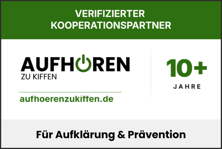 Verifizierter Kooperationspartner von aufhörenzukiffen.de